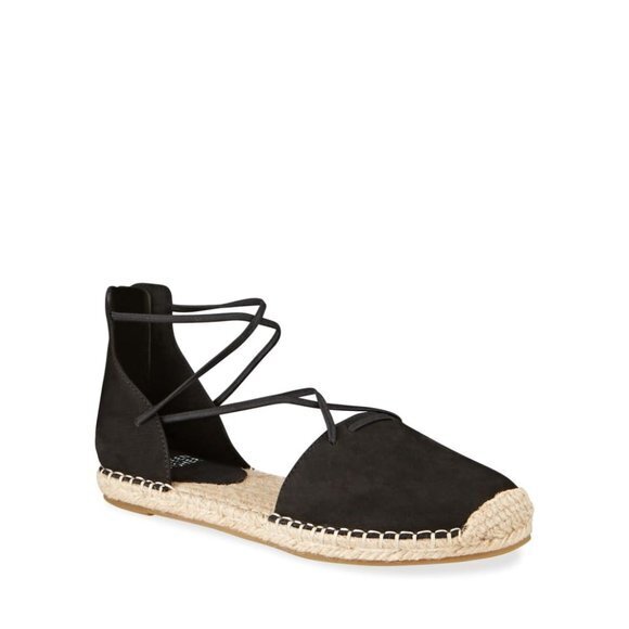 NEW  Eileen Fisher Lace d'Orsay Flat Nubuck Espadrilles SUZE 6 - Picture 1 of 8